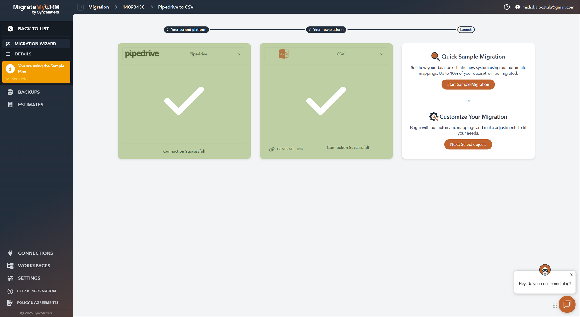 MigrateMyCRM Migrate Step1