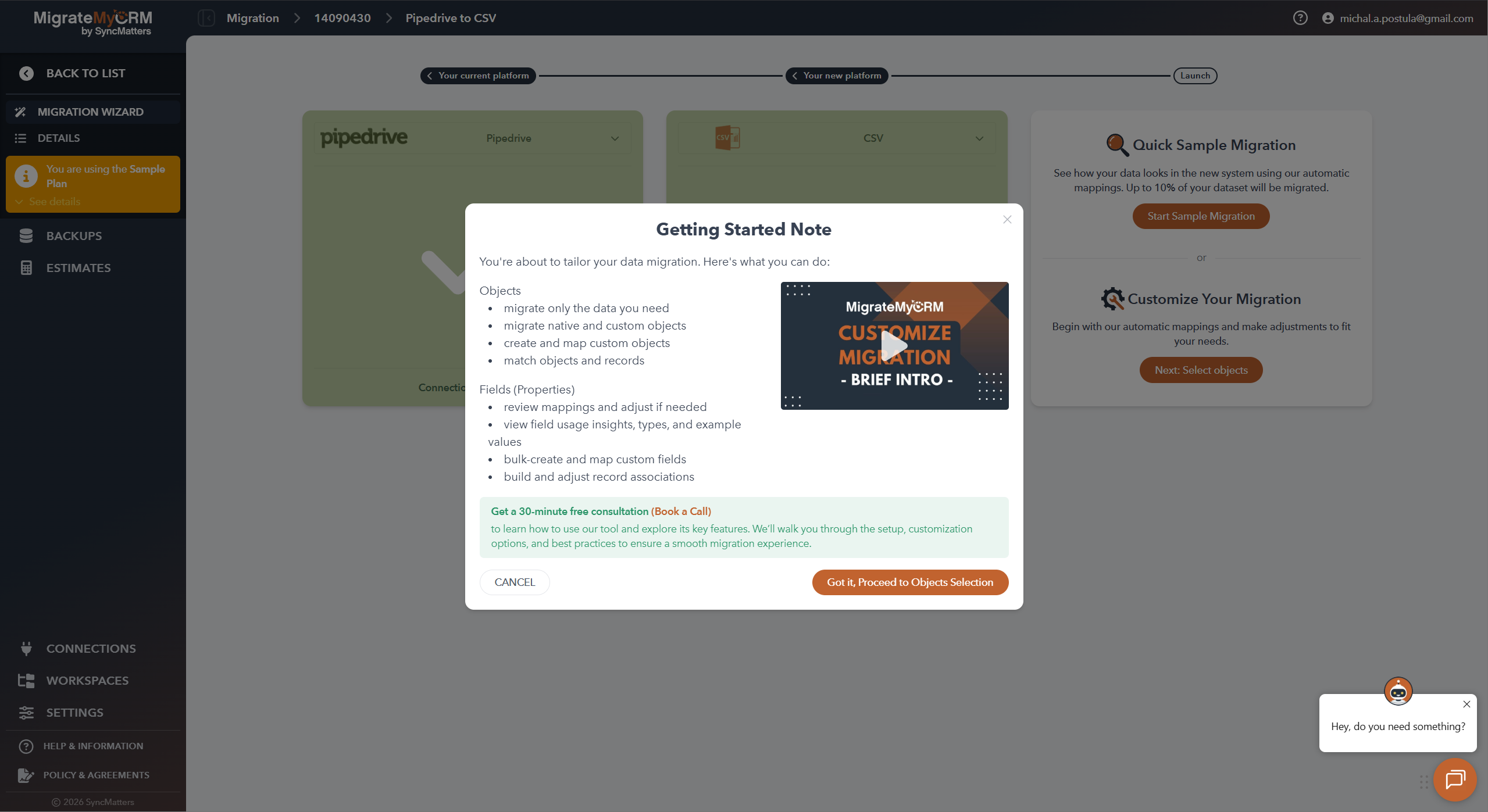MigrateMyCRM Migrate Step2