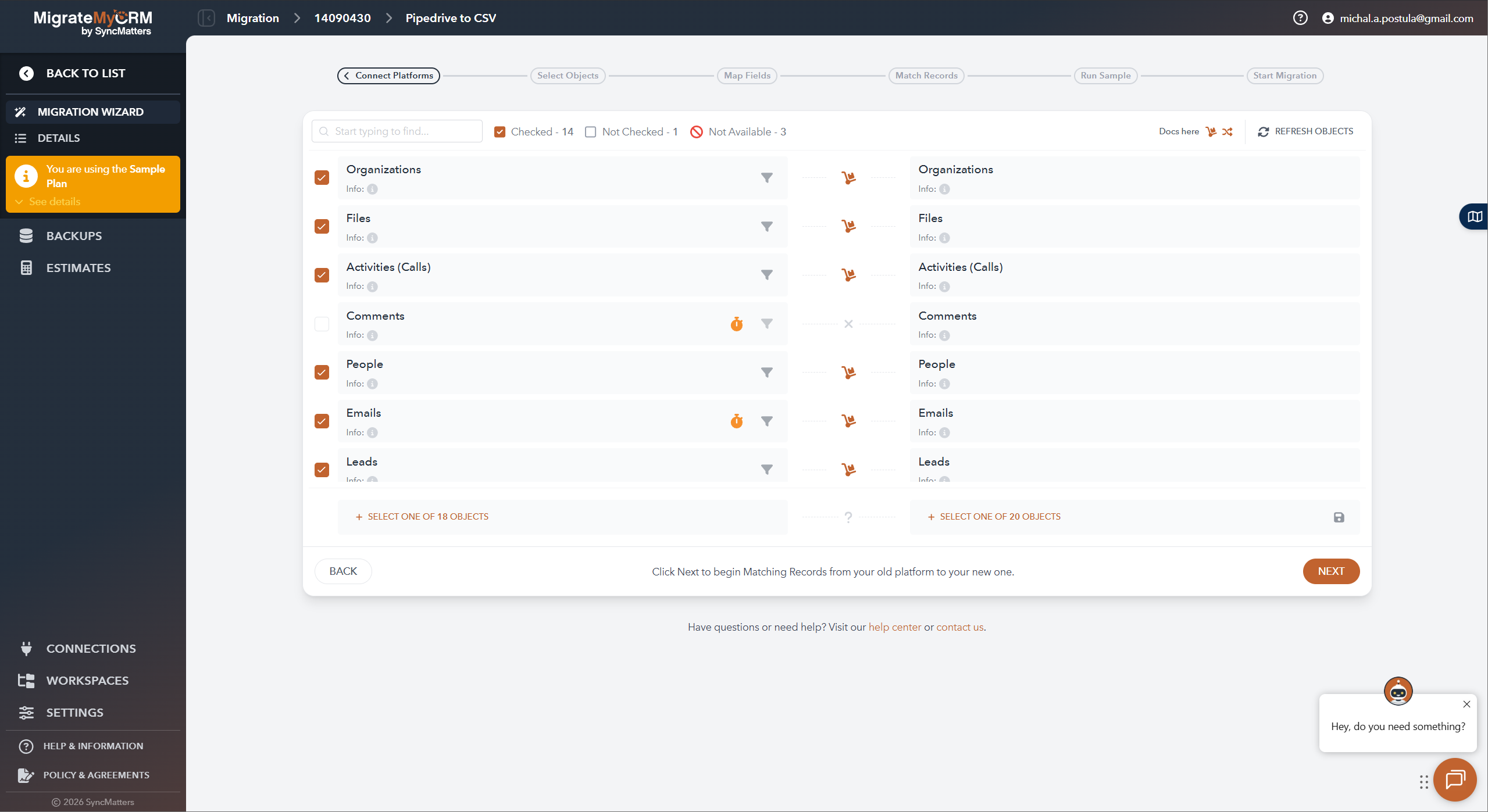 MigrateMyCRM Migrate Step3