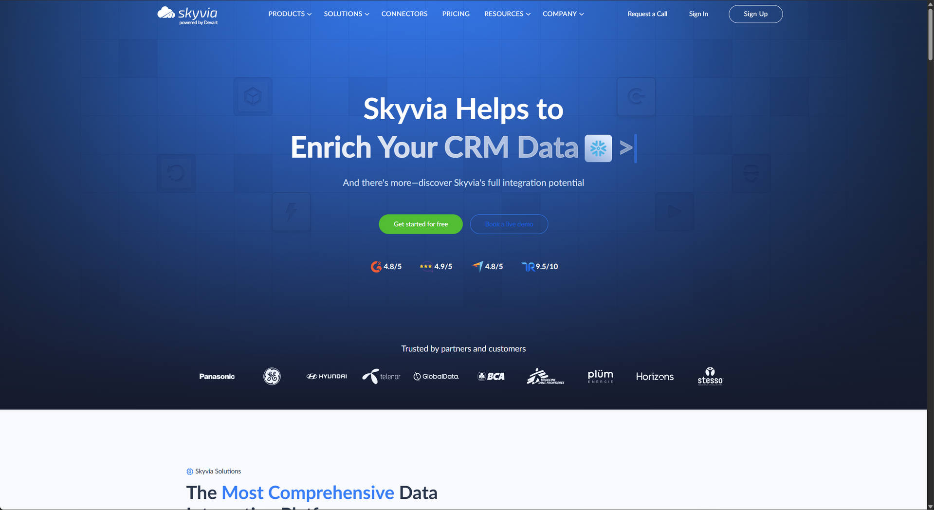 Skyvia Homepage